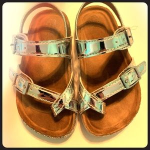 Silver Metallic sandals